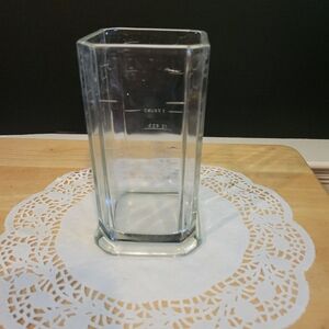 Vintage New Keystone Beater Square Heavy Measuring Glass